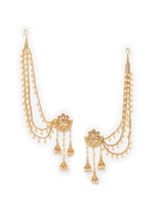 Shining Diva Gold Plated Taselled Classic Jhumkas - Distacart