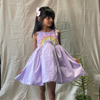 ArthLife Lavender Rainbow Partywear Dress