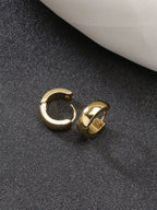 NVR Men's Gold-Plated Stainless Steel Hoop Earrings - Distacart