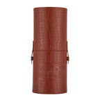 London Prime Cosmetics Brush Holder Cylinder Shaped Orange Rust
