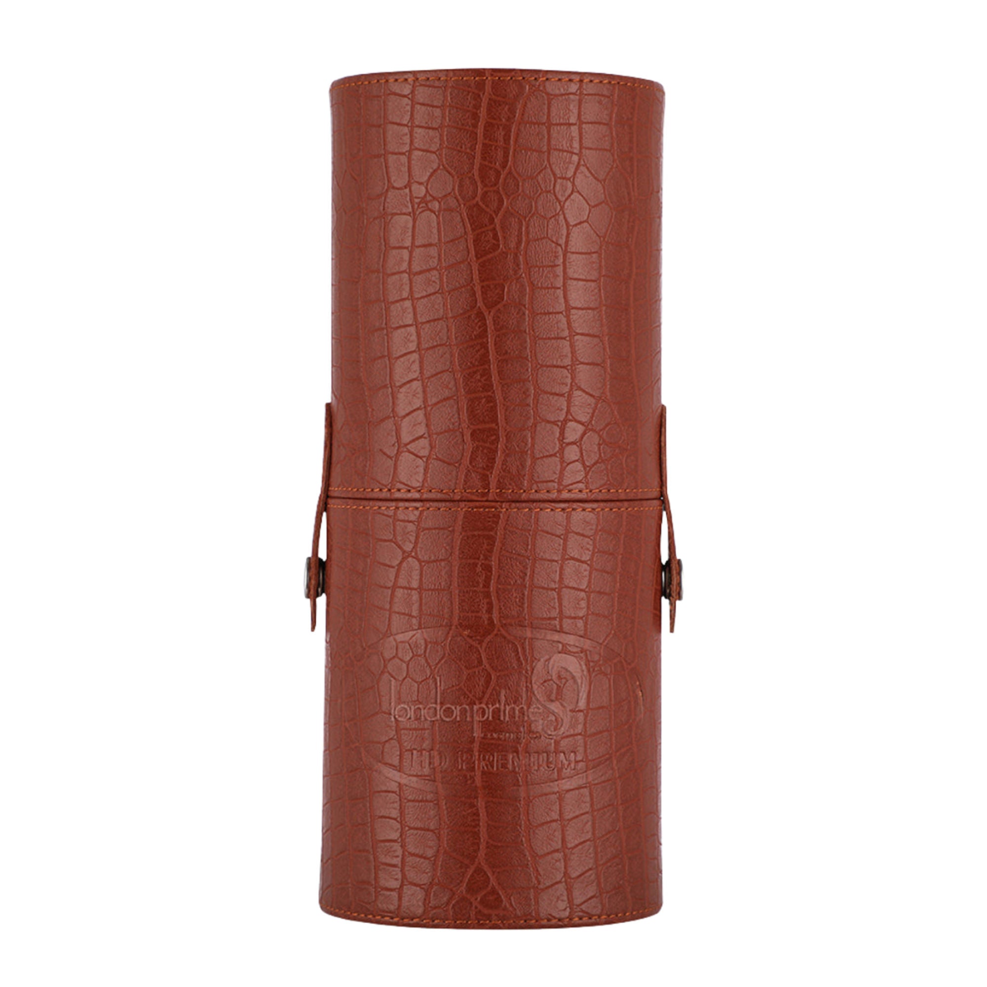 London Prime Cosmetics Brush Holder Cylinder Shaped Orange Rust