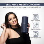London Prime Cosmetics Brush Holder Cylinder Shaped Blue