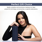 London Prime Cosmetics Brush Holder Cylinder Shaped Blue