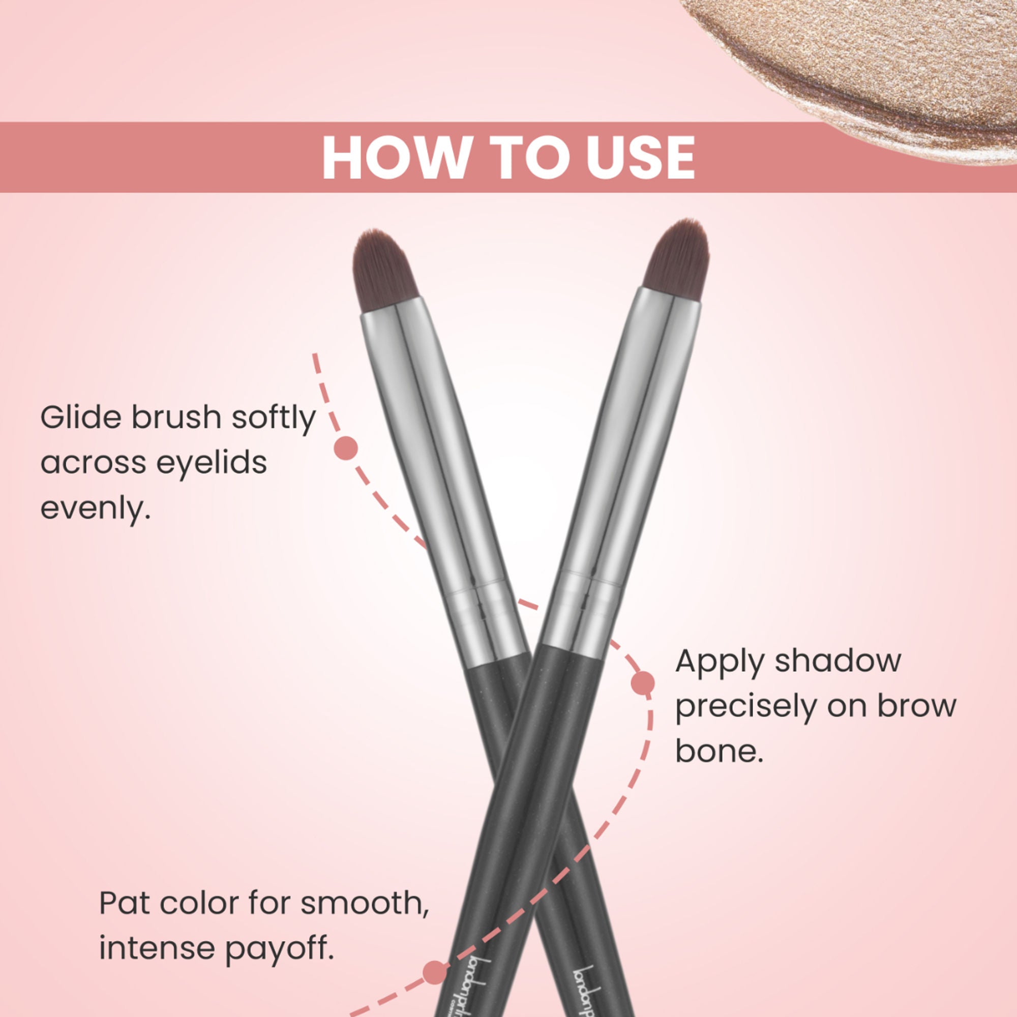 London Prime HD Eyeshadow Applicator - LP324 ( Formerly London Pride Cosmetics )