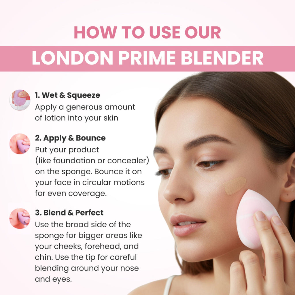 London Prime Microfiber Velvet Sponge - Marble Pink ( Formerly London Pride Cosmetics )