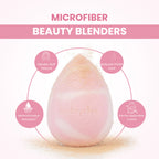 London Prime Microfiber Velvet Sponge - Marble Pink ( Formerly London Pride Cosmetics )