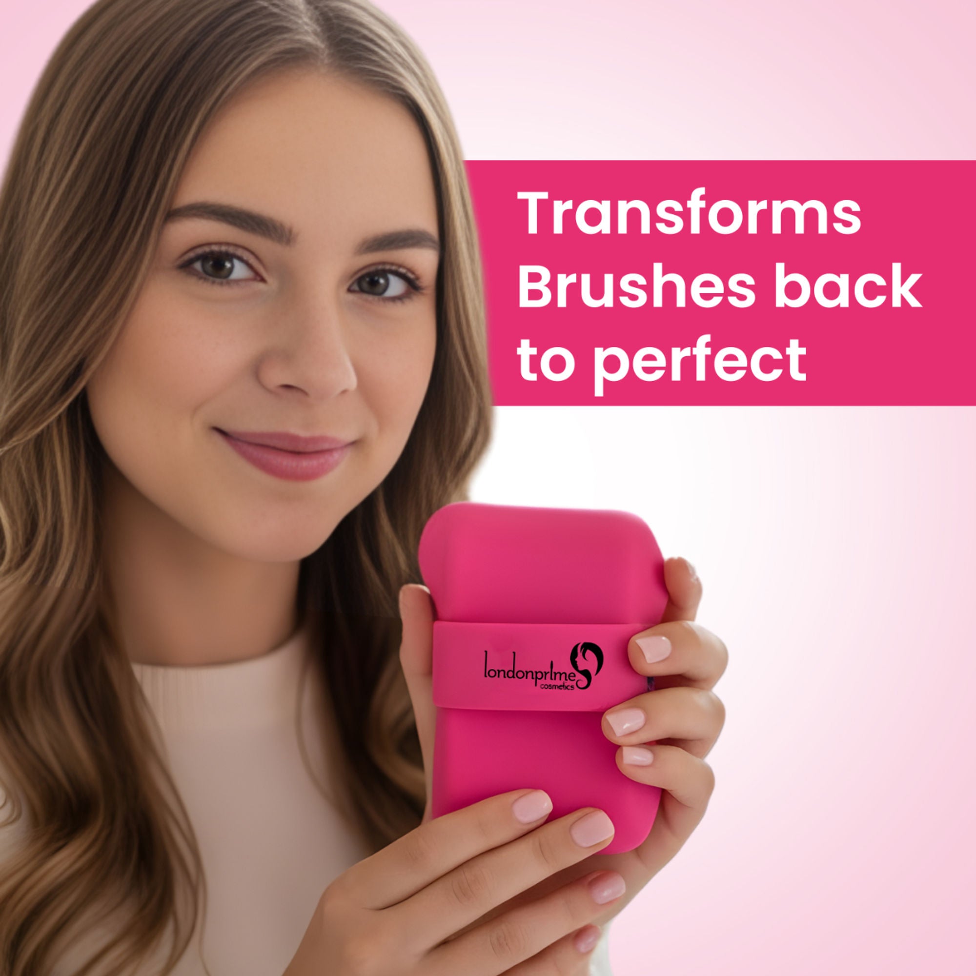 London Prime Silicone Makeup Brush Cleaner - Pink ( Formerly London Pride Cosmetics )