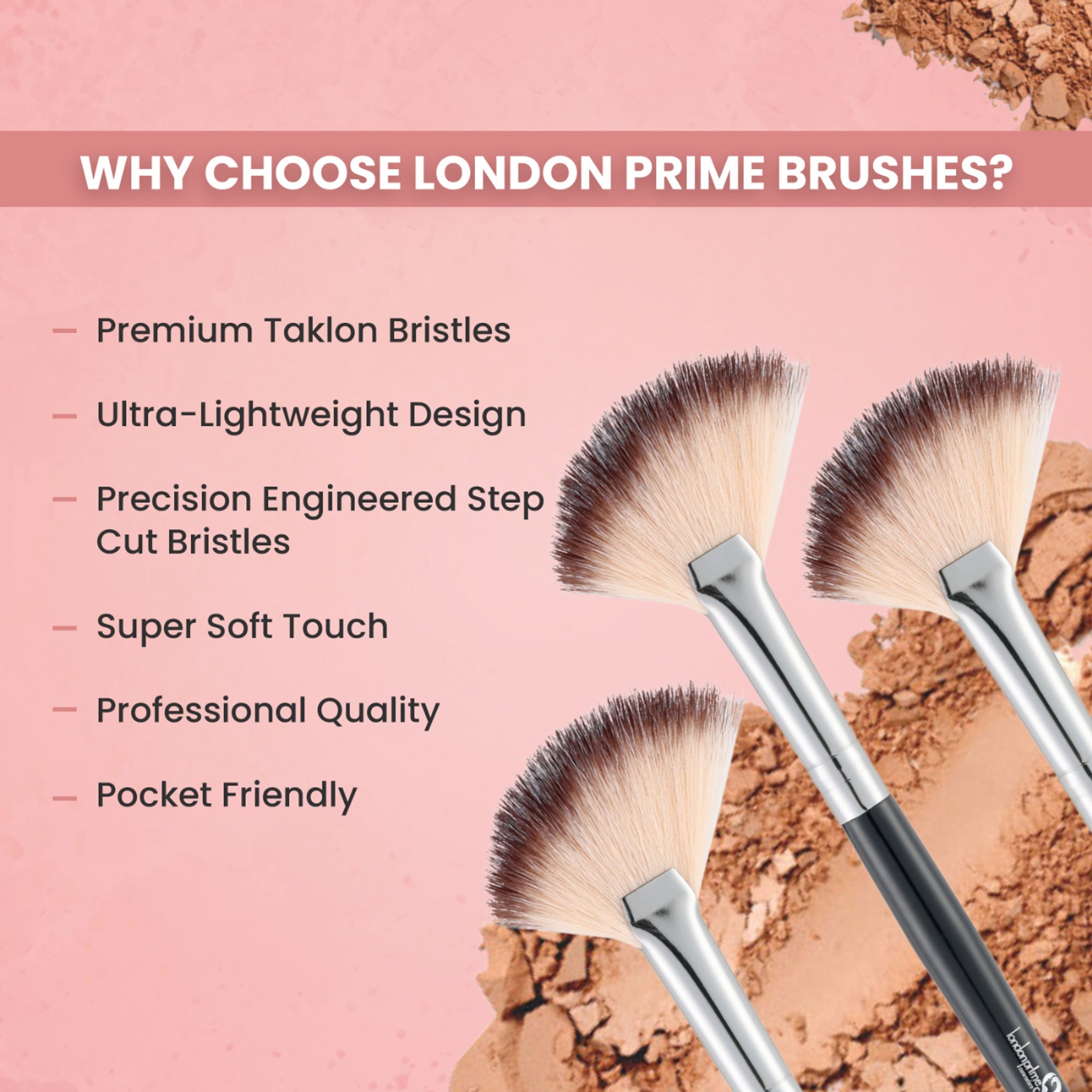 London Prime HD Small Fan Brush - LP339 ( Formerly London Pride Cosmetics )