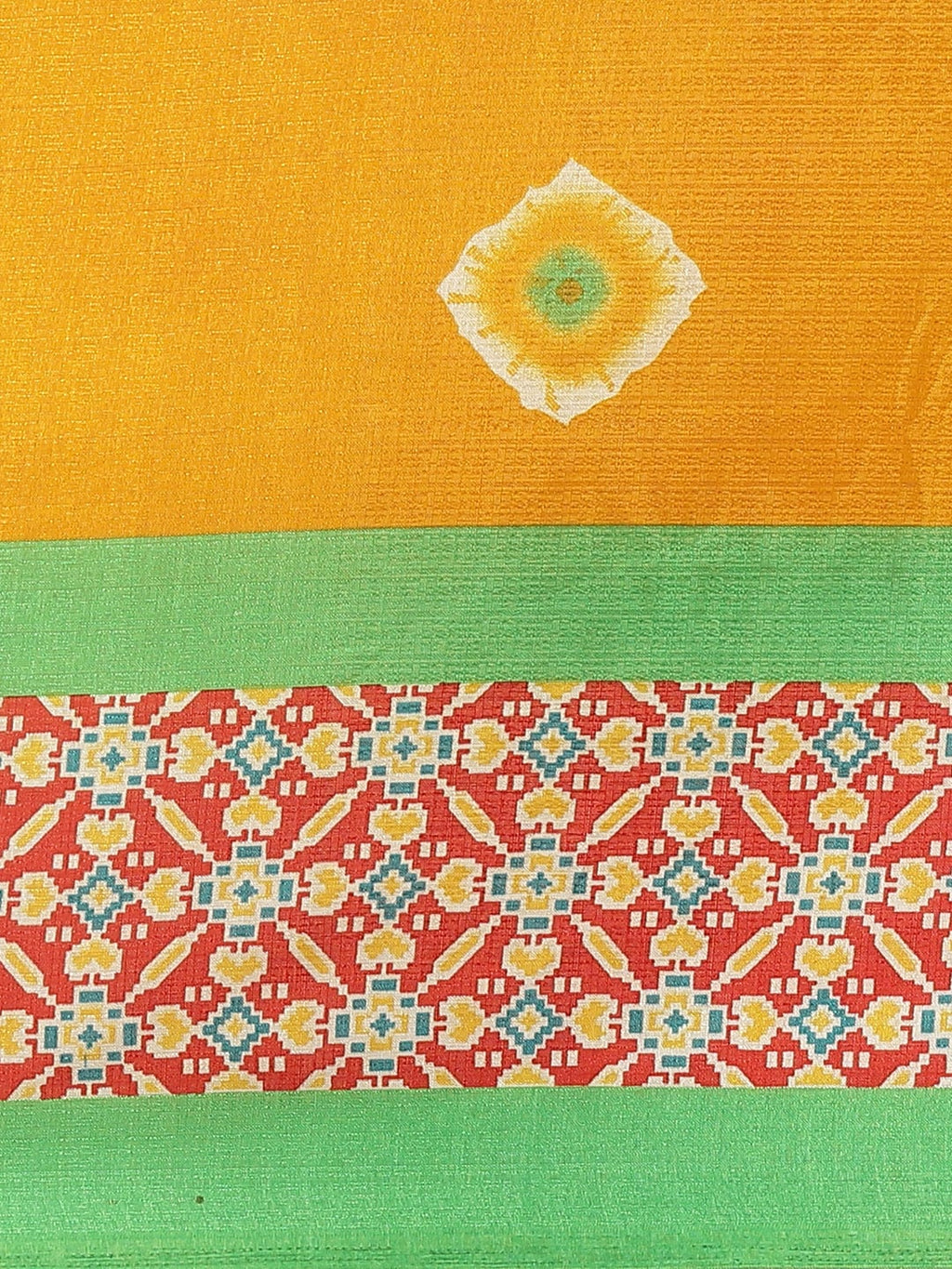 Saree Mall Mustard Yellow Dyed Saree - Distacart