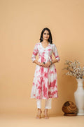 Joban Fashion Magenta Tie & Dye Kurta Pant Set - Distacart