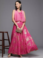 Ahalyaa Women's Traditional Wear Co-ods - Pink - Distacart