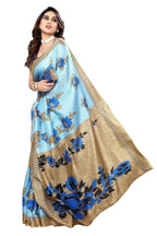 Vamika blue Printed Art Silk Saree