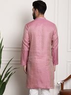 Sojanya Ethnic Motifs Jacquard Silk Cotton Kurta