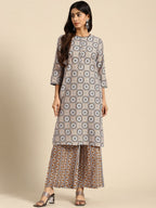 All About You Ethnic Motifs Printed Kurta with Palazzos