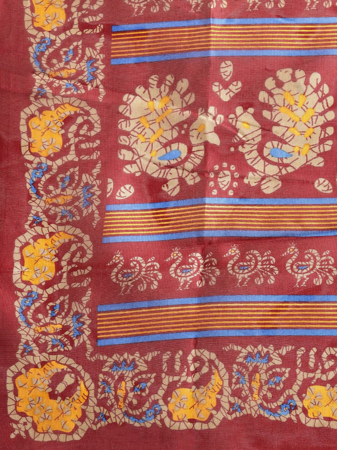 Saree Mall Ethnic Motifs Art Silk Ikat Sarees