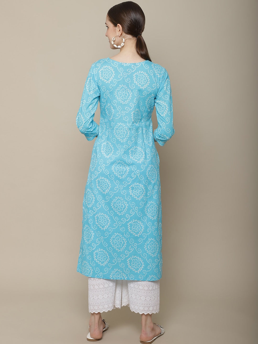 Sangria Women Bandhani Printed Kurta