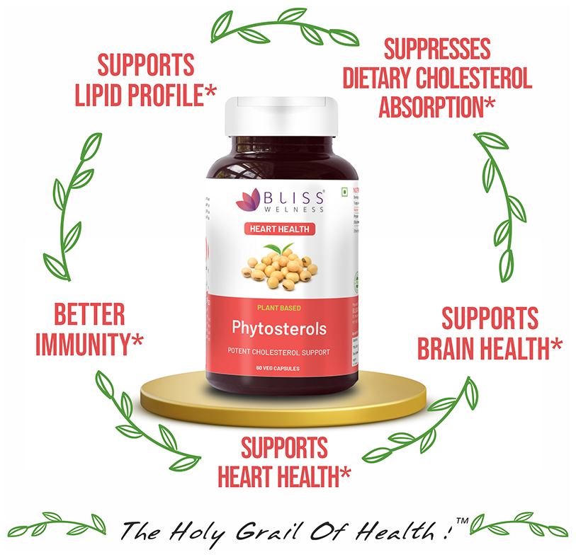 bliss welness heart health phytosterols high potency lipid support veg capsule