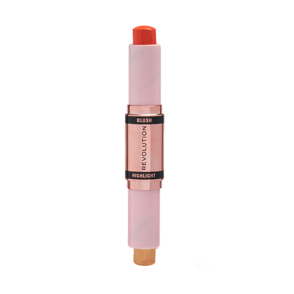 Makeup Revolution Blush & Highlight Stick - Coral Dew - Distacart