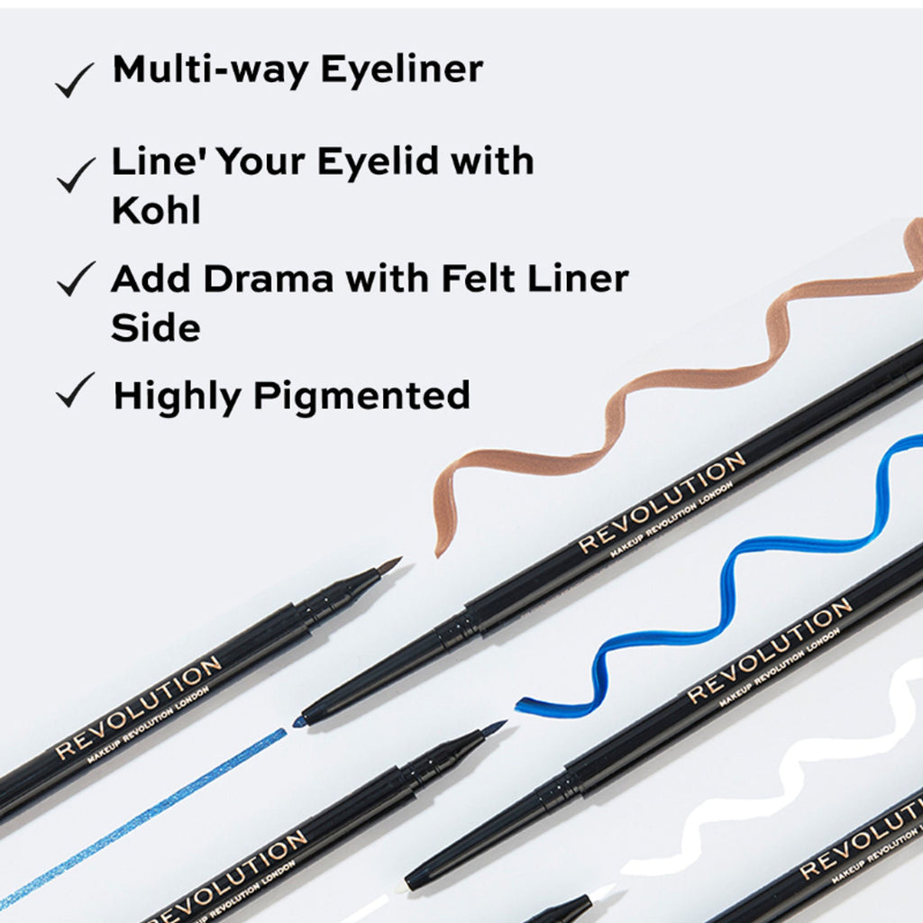 Makeup Revolution Eyeliner - Brown - Distacart