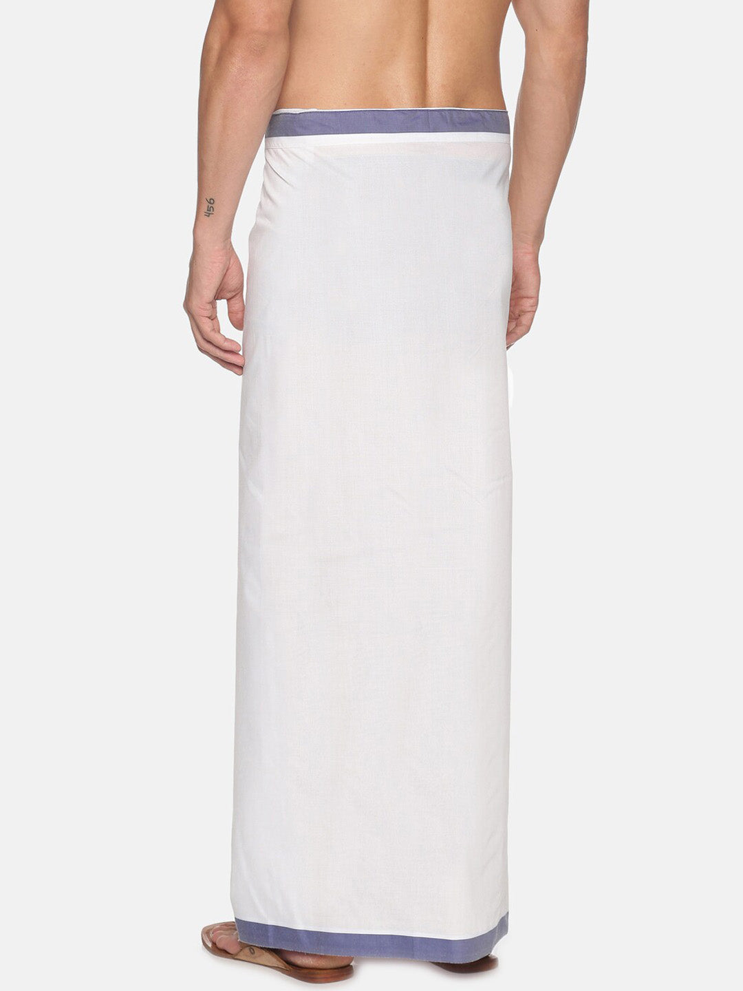 Sethukrishna Men White Solid Cotton Dhoti - Distacart