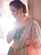 Myra Rama Green Embroidered Designer Lehenga Choli