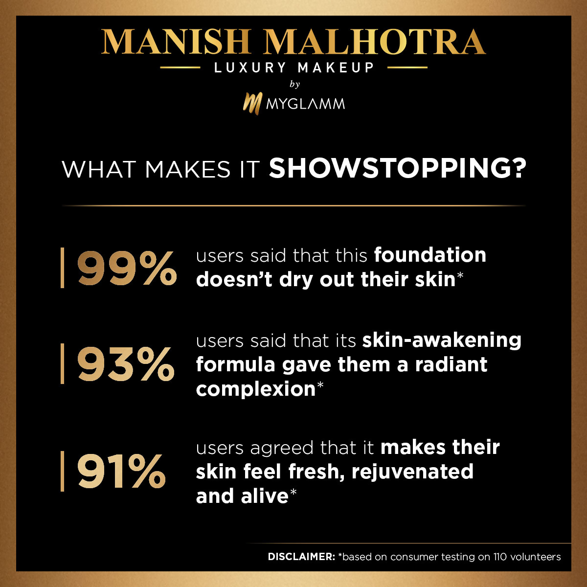 MyGlamm Manish Malhotra Beauty Skin Awakening Foundation - Cool Mocha
