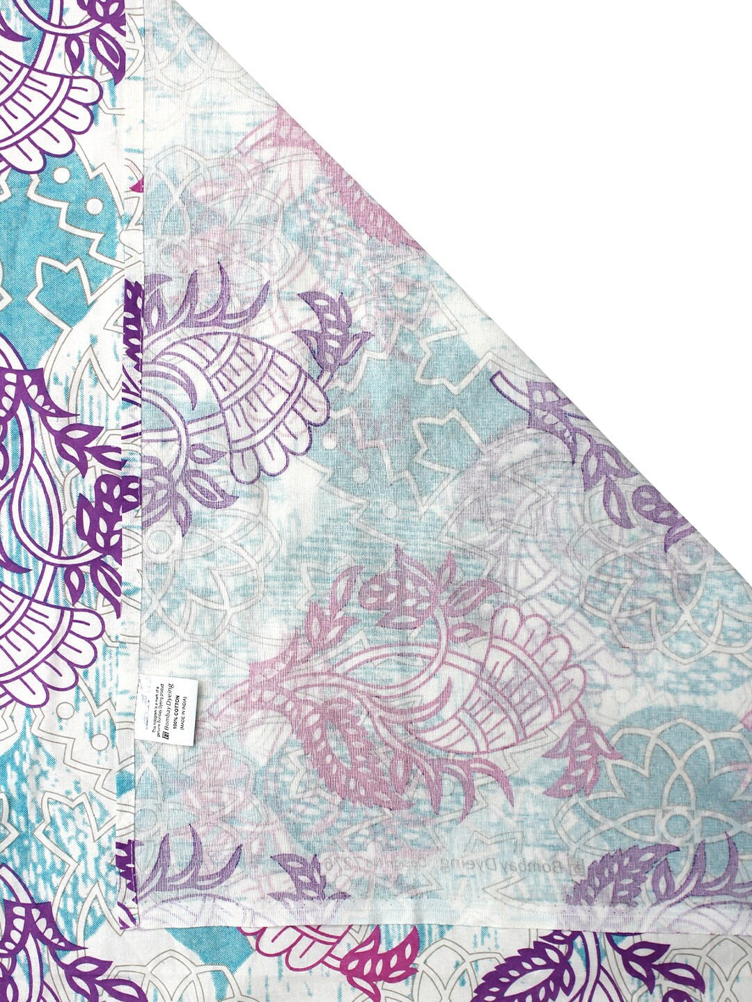 BOMBAY DYEING Pink & Blue Ethnic Motifs Cotton 110 TC Queen Bedsheet With 2 Pillow Covers