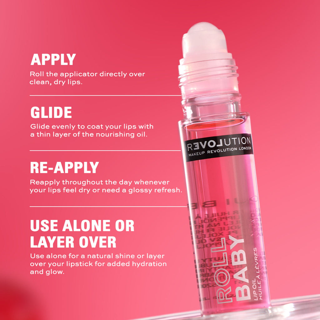 Revolution Relove Roll Baby Lip Oil Papaya - Goji Berry - Distacart