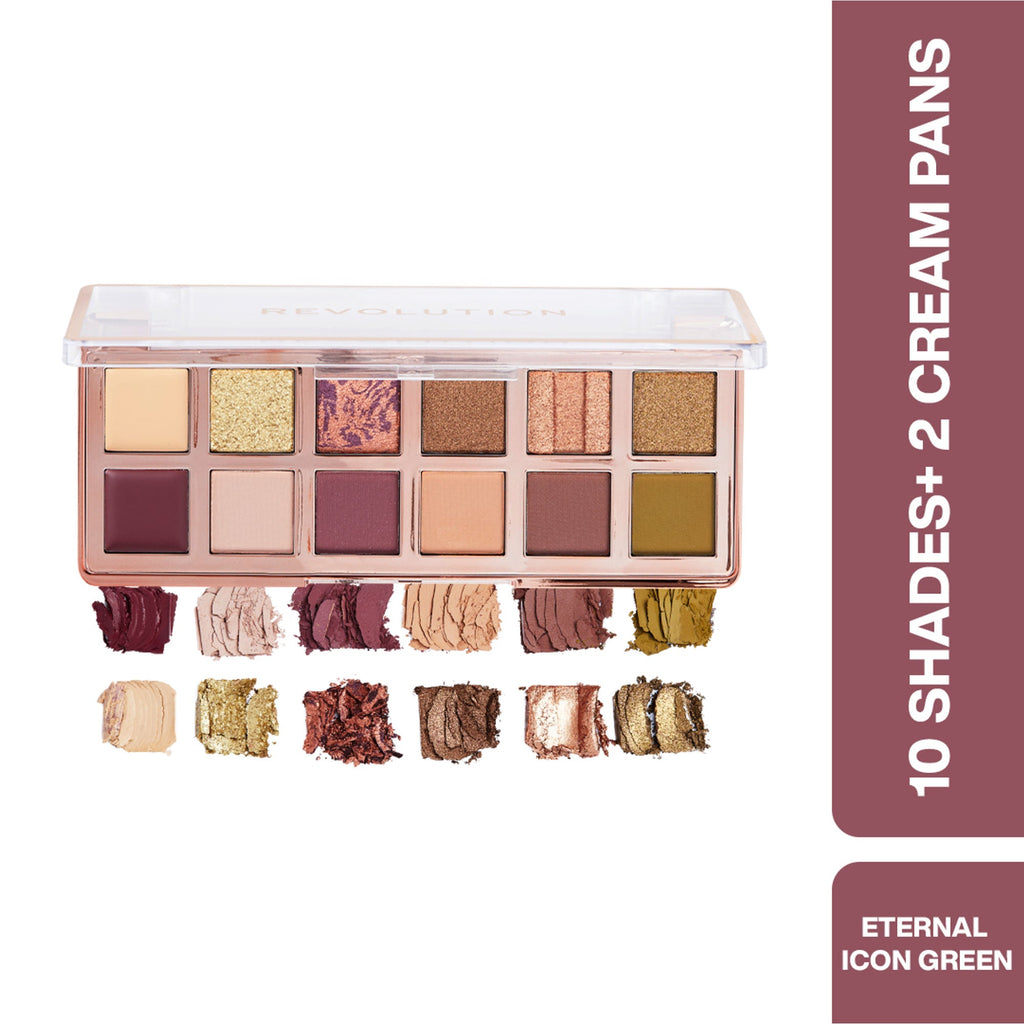 Makeup Revolution Eyeshadow Palette - The Eternal Icon Green