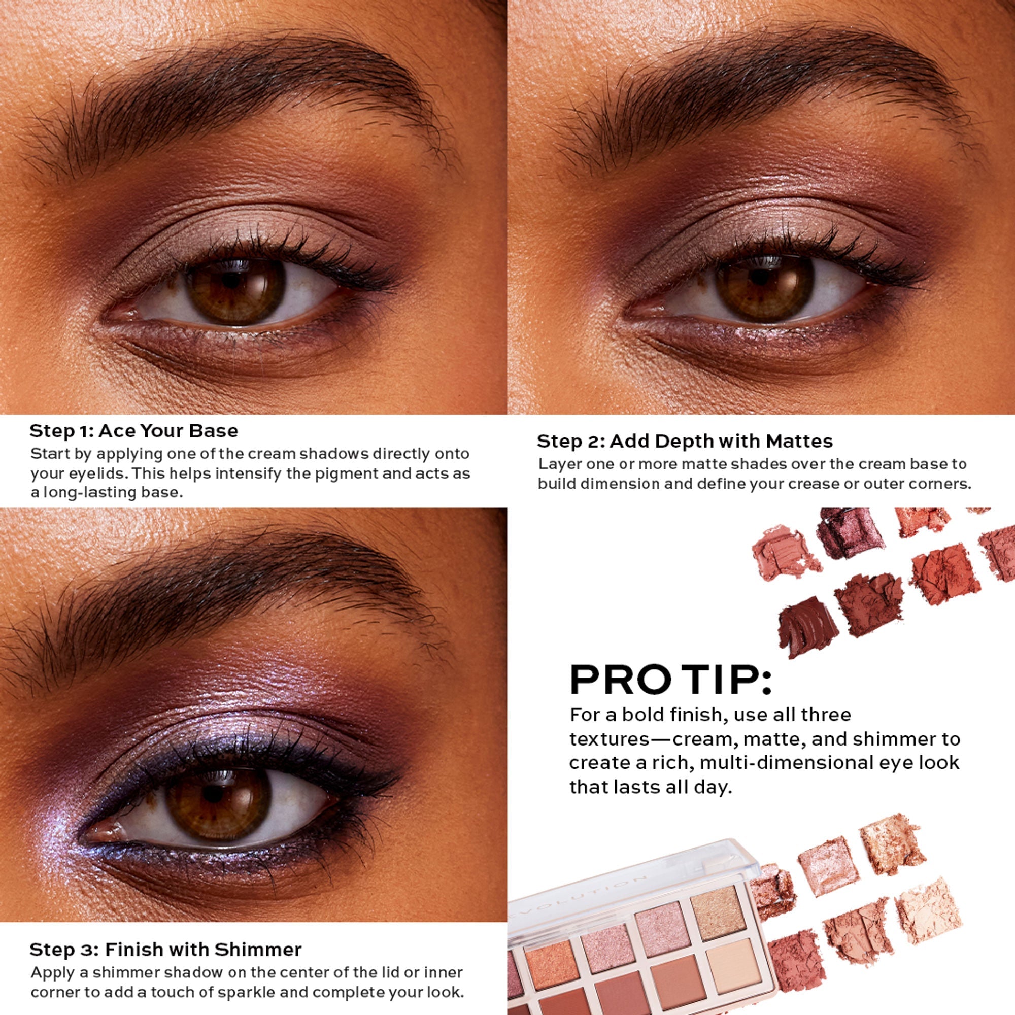 Makeup Revolution Eyeshadow Palette - True Icon Bronze - Distacart