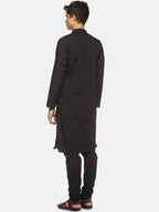 Sethukrishna Men Black Pure Cotton Kurta with Pyjamas - Distacart