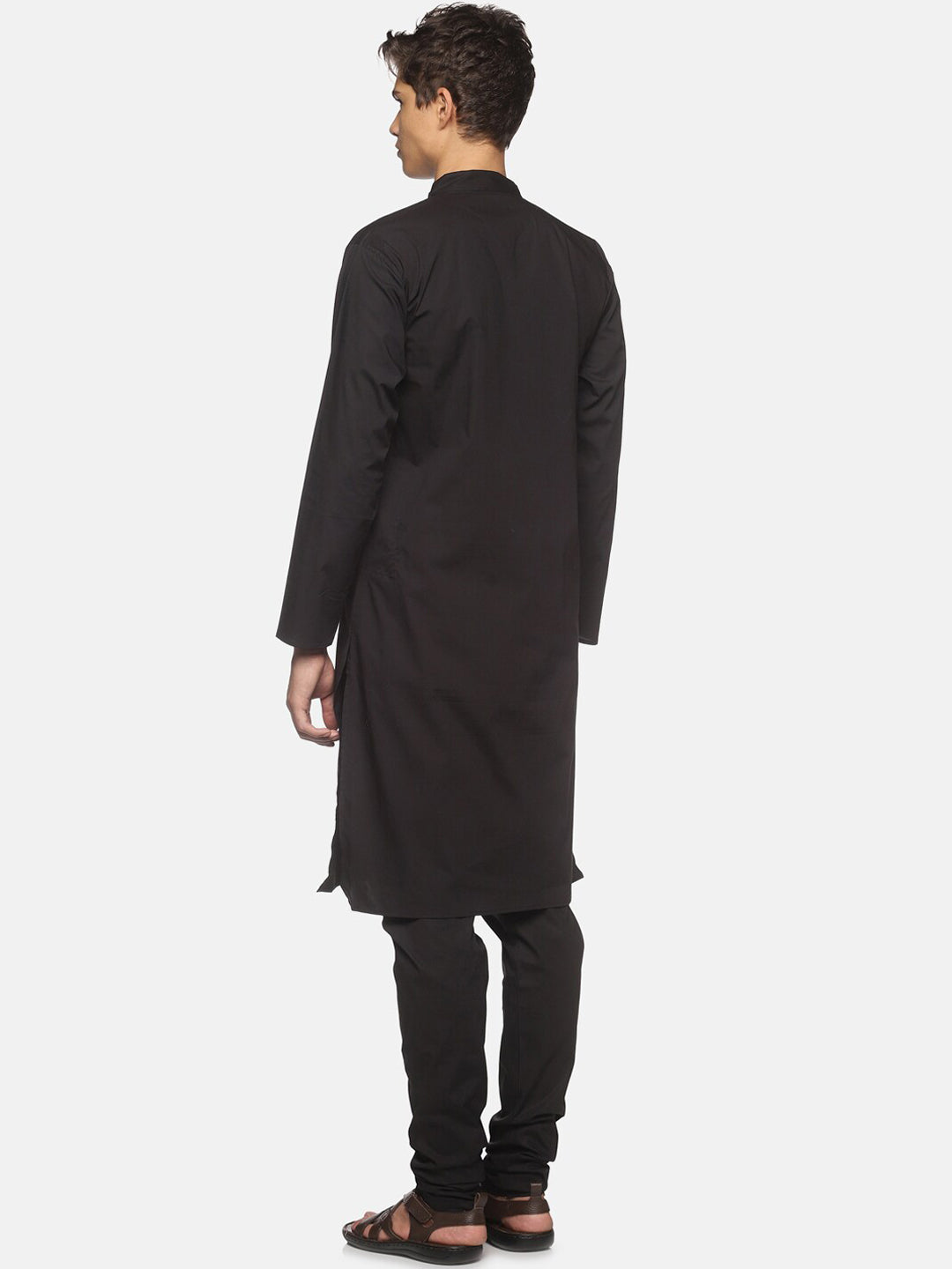Sethukrishna Men Black Pure Cotton Kurta with Pyjamas - Distacart