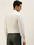 Ramraj Cotton Mens Full Sleeve Formal 100 % Cotton White Shirt