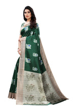 Vamika Green Printed Art Silk Saree