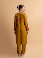 HOUSE OF KARI Floral Yoke Design Chikankari Kurta With Palazzo