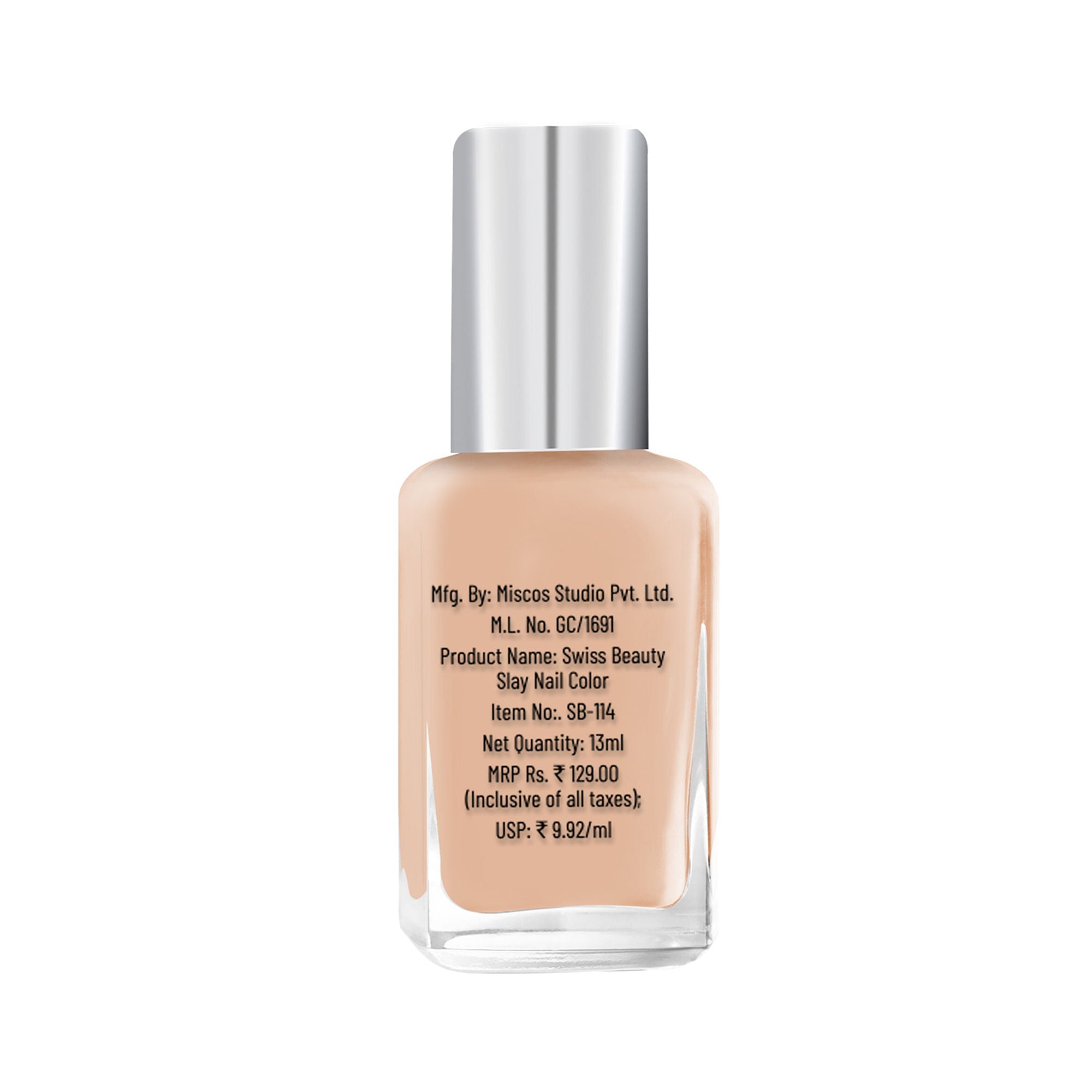 Swiss Beauty Slay Nail Color With Ultra Shine Formulation - 61 Ultra Cream - Distacart