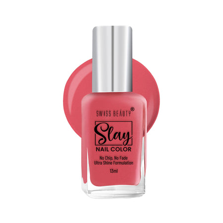 Swiss Beauty Slay Nail Color With Ultra Shine Formulation - 68 Magenta Rush