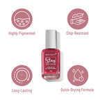Swiss Beauty Slay Nail Color With Ultra Shine Formulation - 73 Deep Mahogany - Distacart