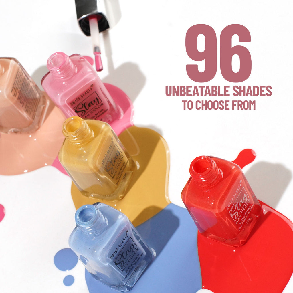 Swiss Beauty Slay Nail Color With Ultra Shine Formulation - 73 Deep Mahogany - Distacart