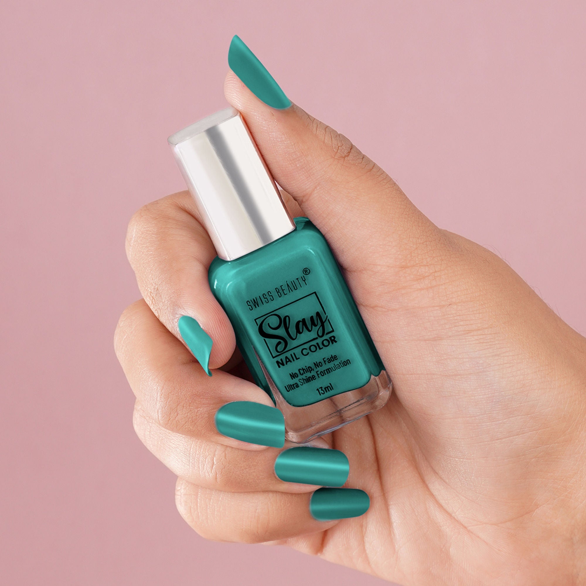 Swiss Beauty Slay Nail Color With Ultra Shine Formulation - 78 Sea Deep Blue - Distacart