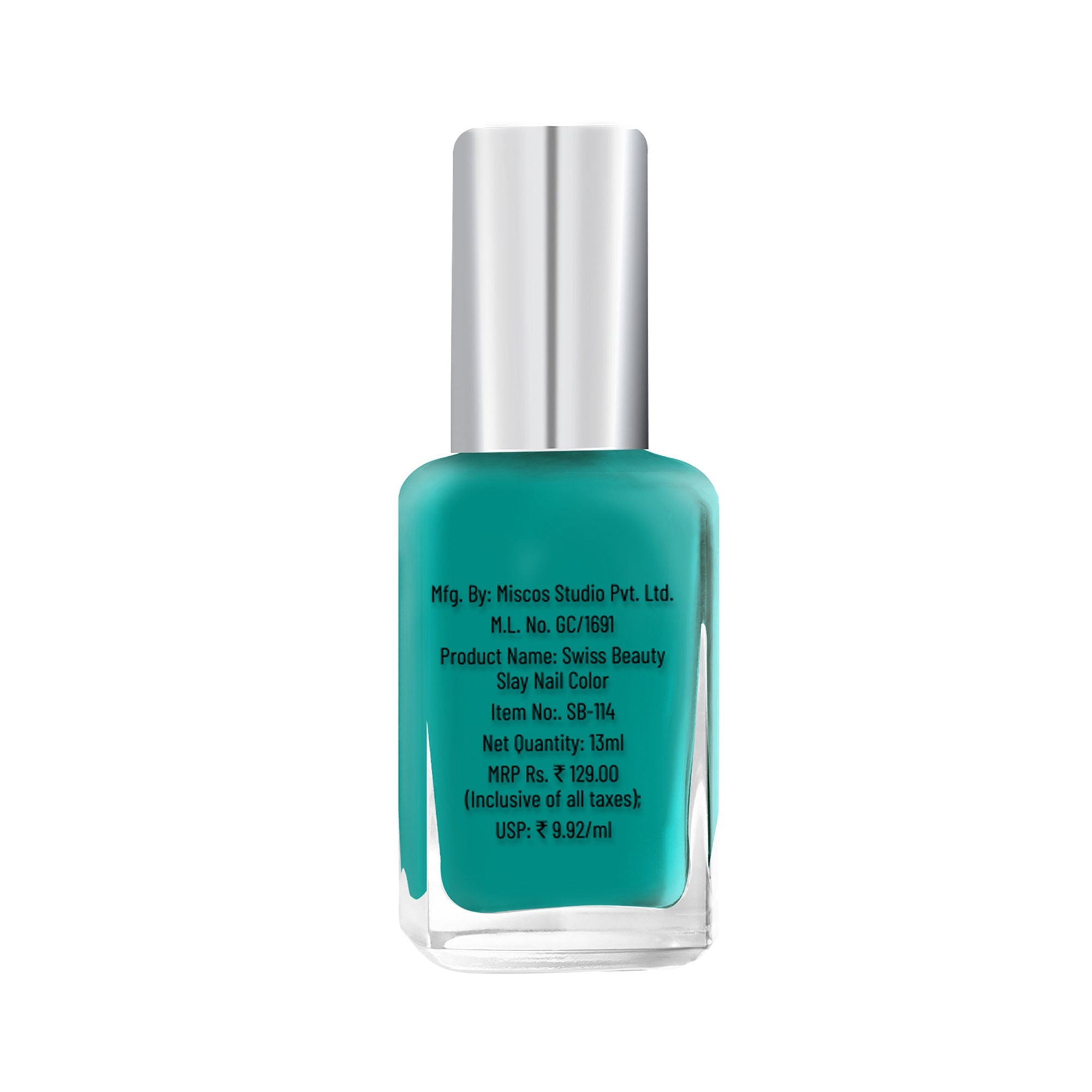 Swiss Beauty Slay Nail Color With Ultra Shine Formulation - 78 Sea Deep Blue - Distacart