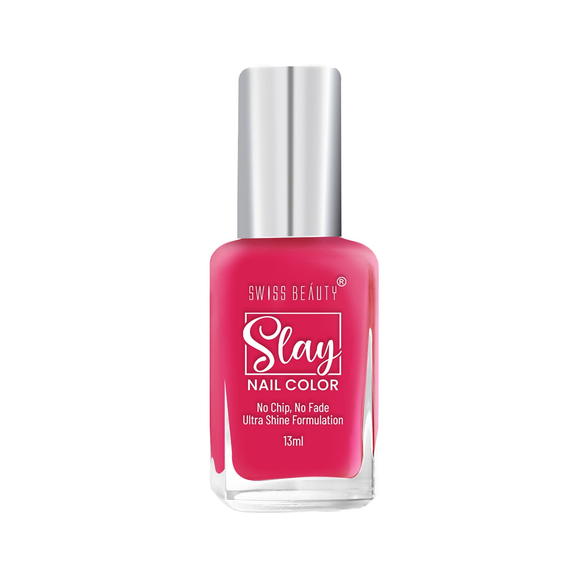 Swiss Beauty Slay Nail Color With Ultra Shine Formulation - 91 Fuchsia Pink - Distacart