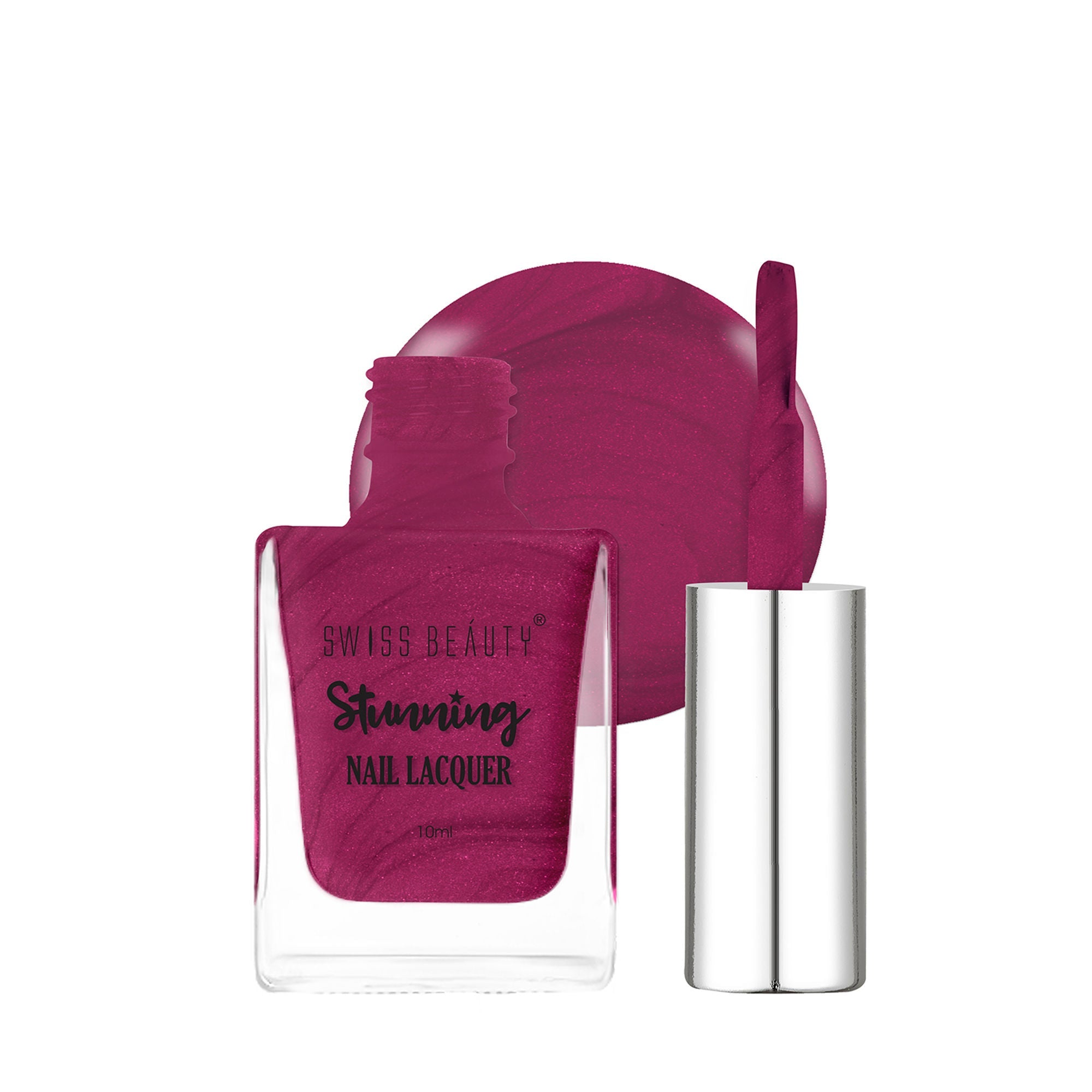 Swiss Beauty Stunning Nail Lacquer - 106 Glitter Plum