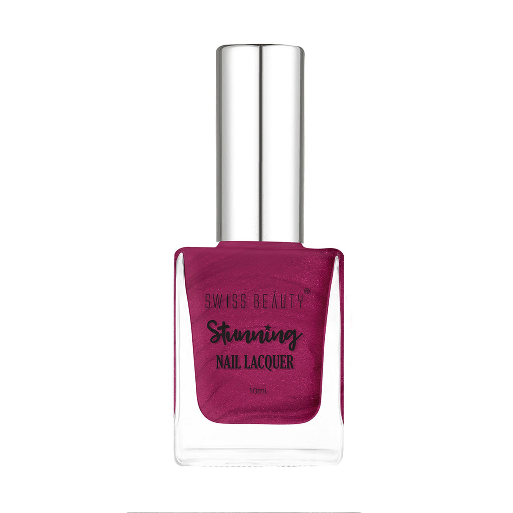 Swiss Beauty Stunning Nail Lacquer - 106 Glitter Plum - Distacart