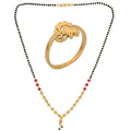 AanyaCentric Gold-plated Mangalsutra & Ring Set - Distacart