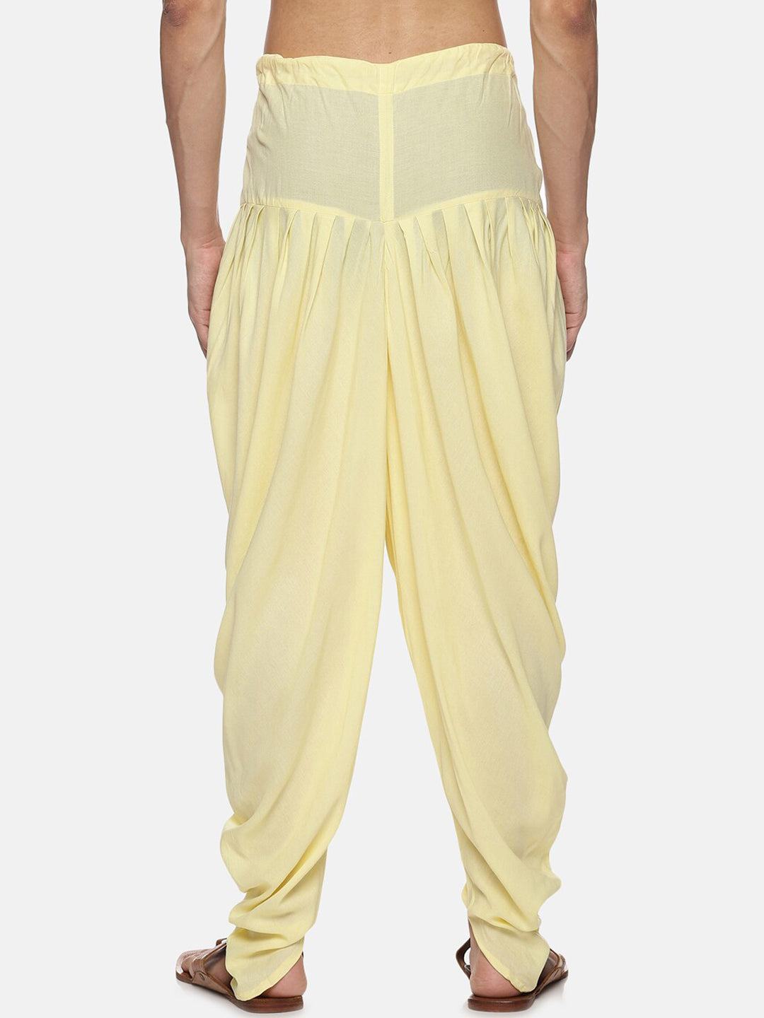 Sethukrishna Men Yellow Solid Dhoti Pant - Distacart