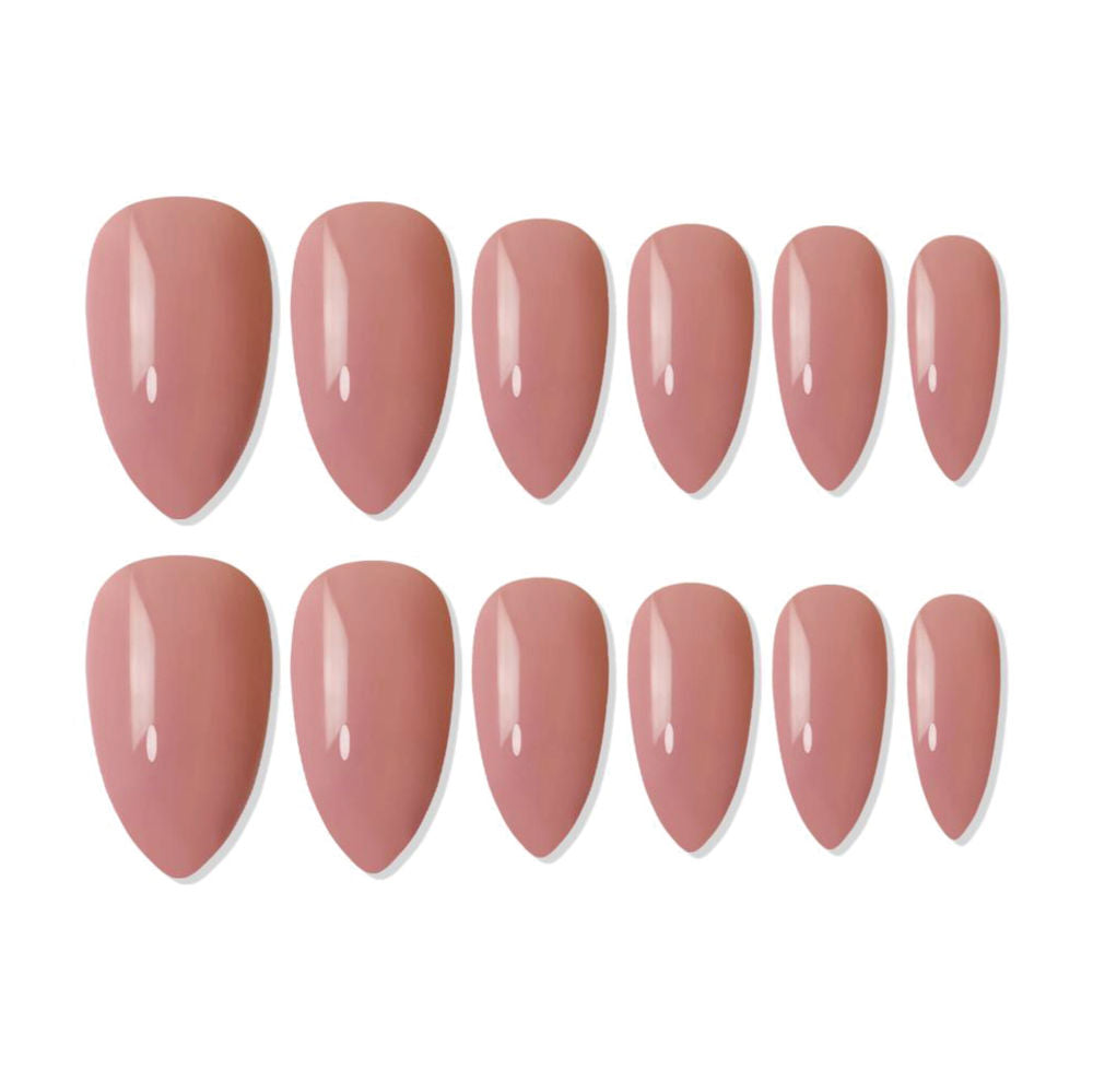 shills professional reusable press on nails almond spn626
