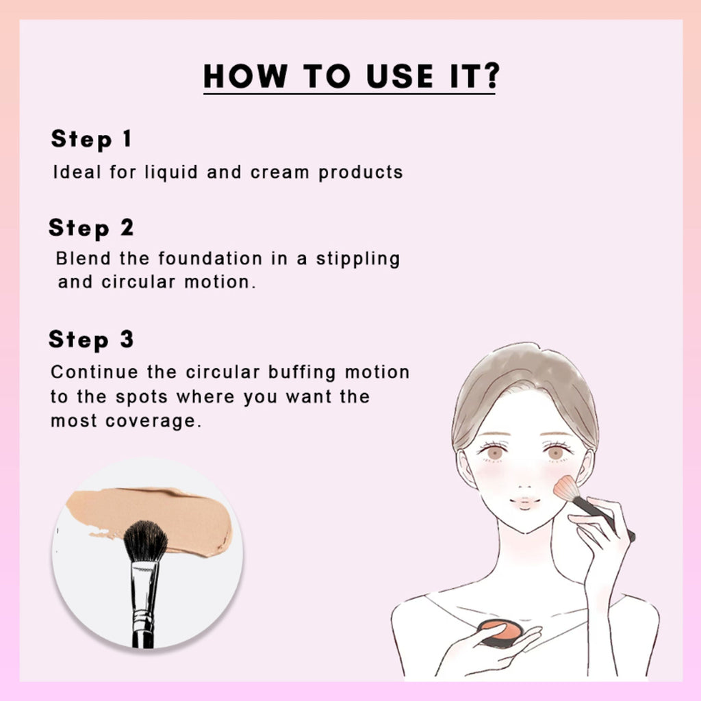 CUFFS N LASHES Deep Angled Concealer Brush - F011
