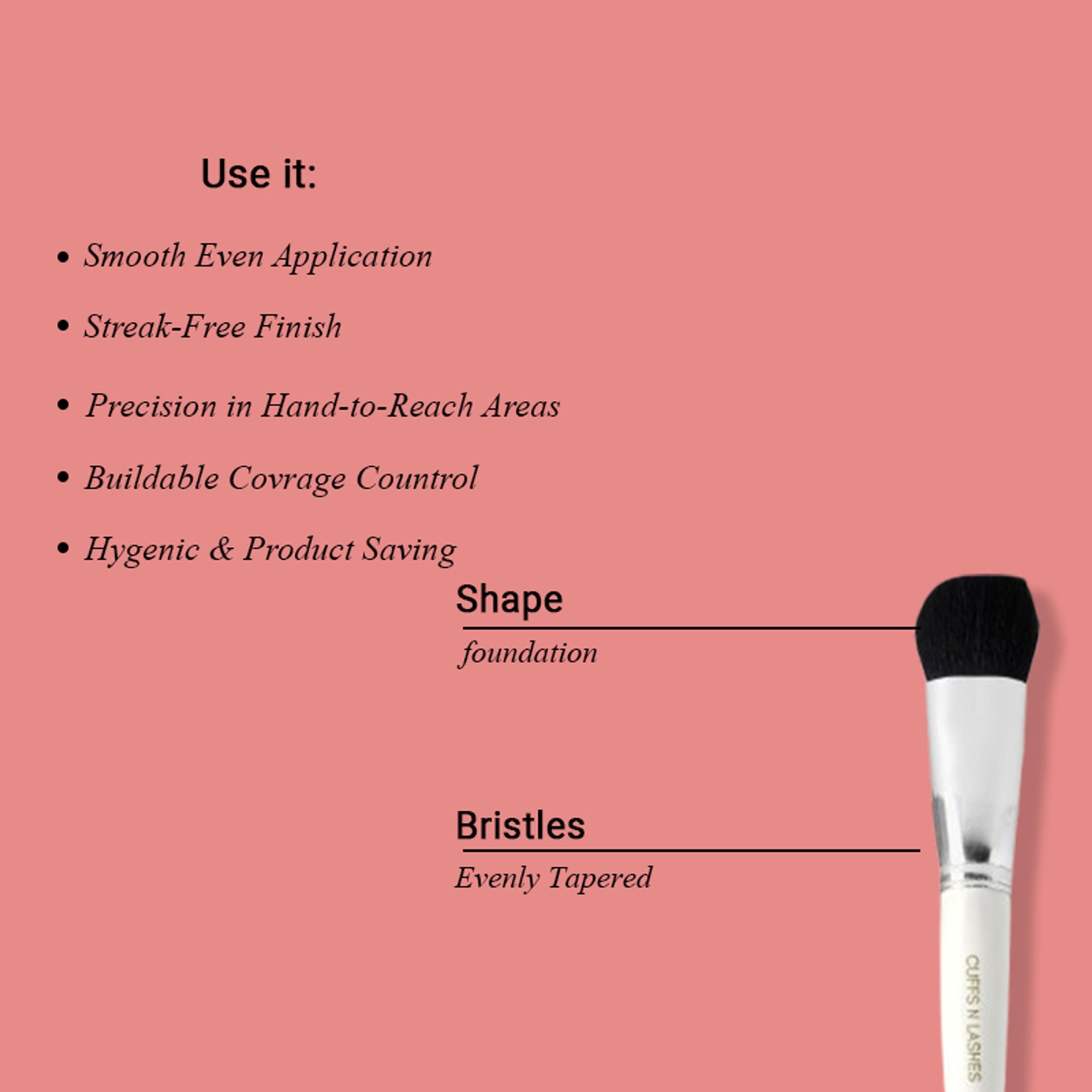 CUFFS N LASHES Concealer & Foundation Dual Brush - 03 - Distacart