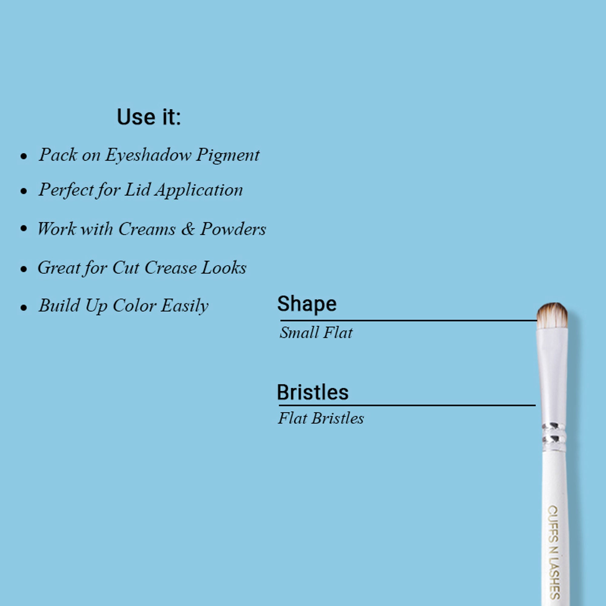 CUFFS N LASHES Flat Brush & Blending Dual Brush - 04 - Distacart